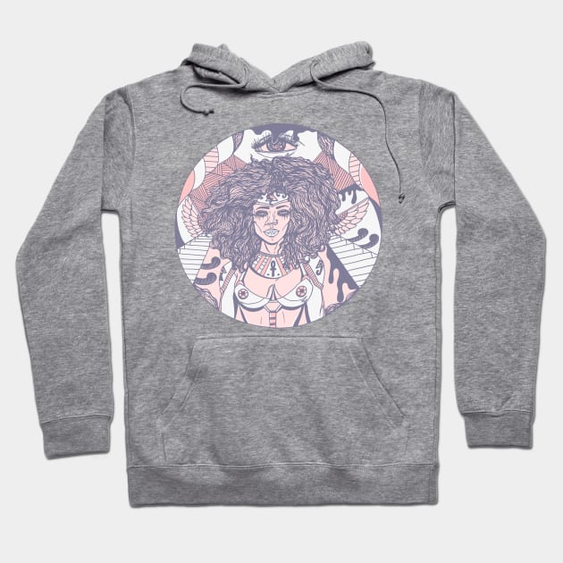 Npink Kemet Warrior Hoodie by kenallouis